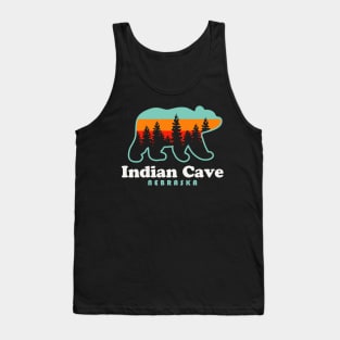 Indian Cave Nebraska Bear Retro Sunset Tank Top